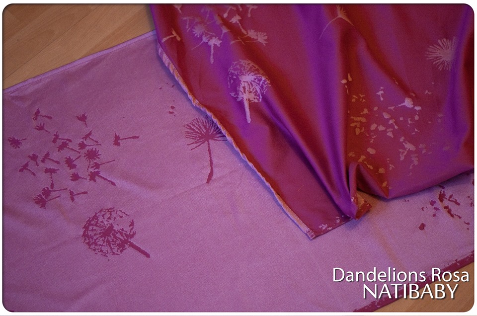 Natibaby DANDELIONS ROSA Wrap (silk) Image