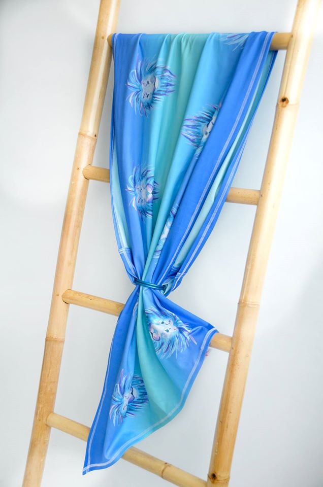 Tragetuch Kokadi Aqua Aquarell Aslan (polyester, elastane, polyamide) Image