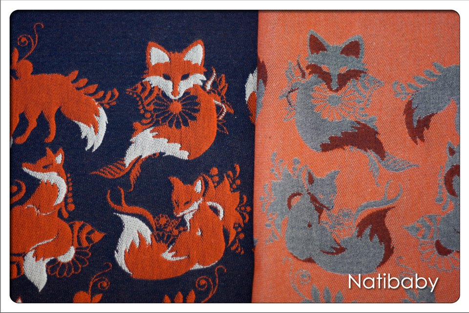 Natibaby Foxes Orenji Wrap (wool, linen) Image