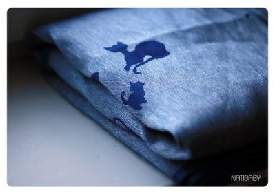 Natibaby Blue Cats with Linen (лен) Image