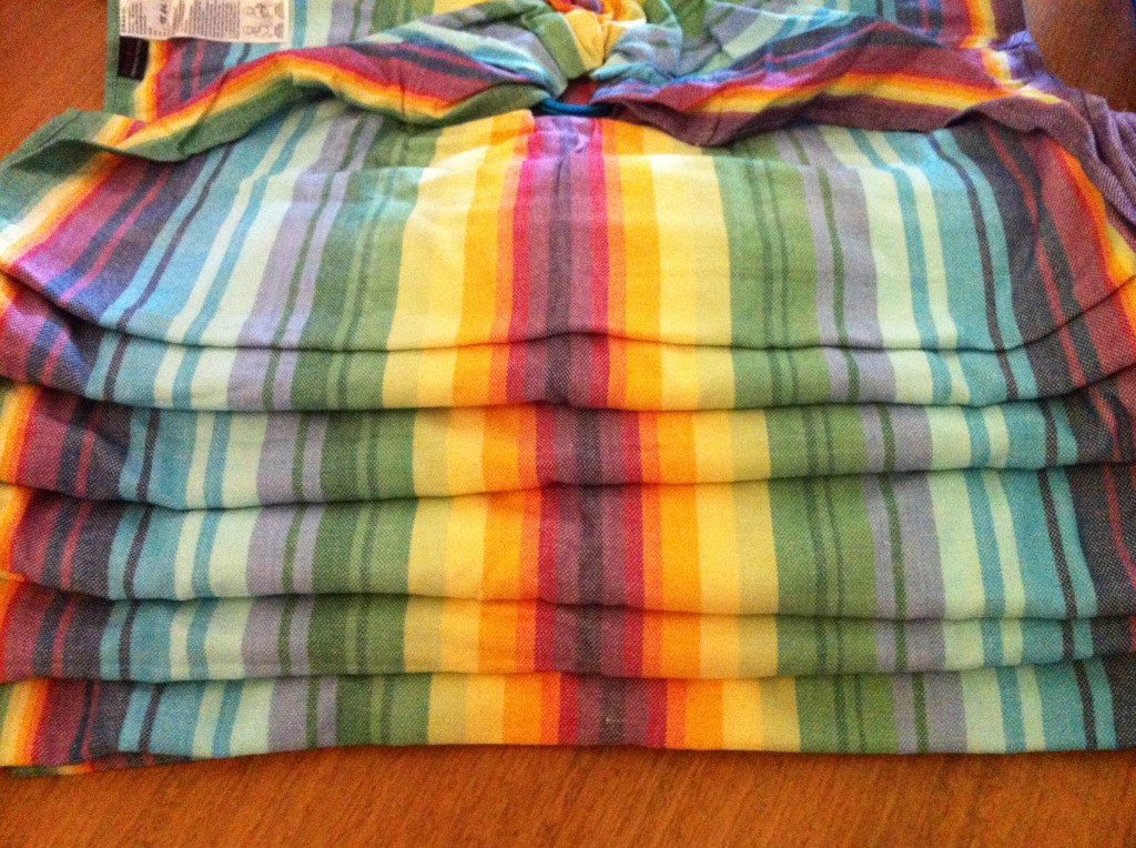 Girasol small stripe Rainbow Serpent Cream Wrap  Image