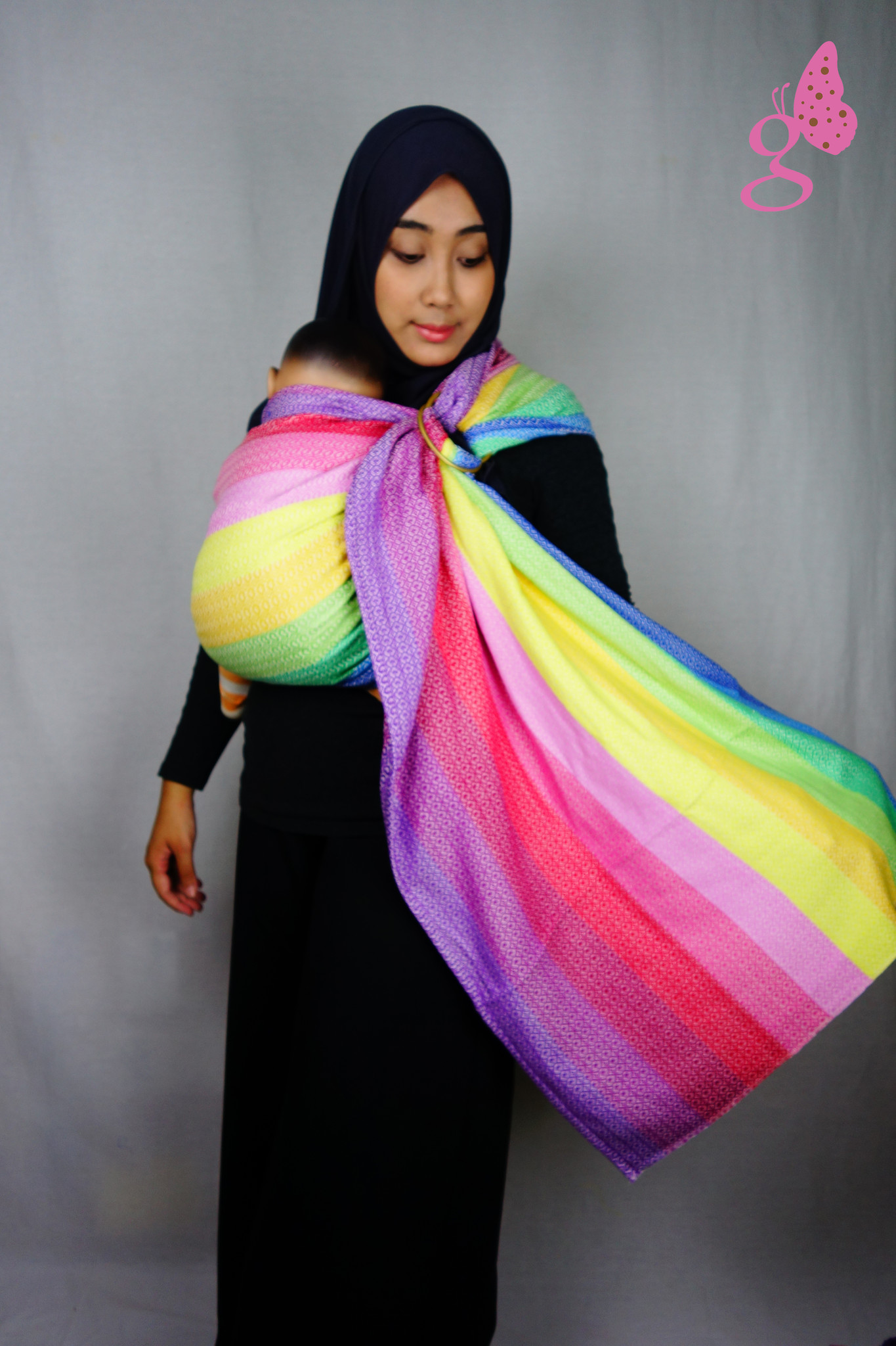 CareRing Sling stripe Rainbow Love  Image