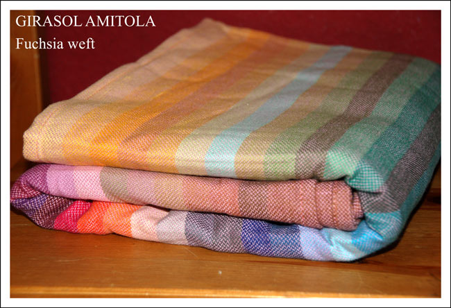 Girasol stripe Amitola Fuchsia Wrap  Image