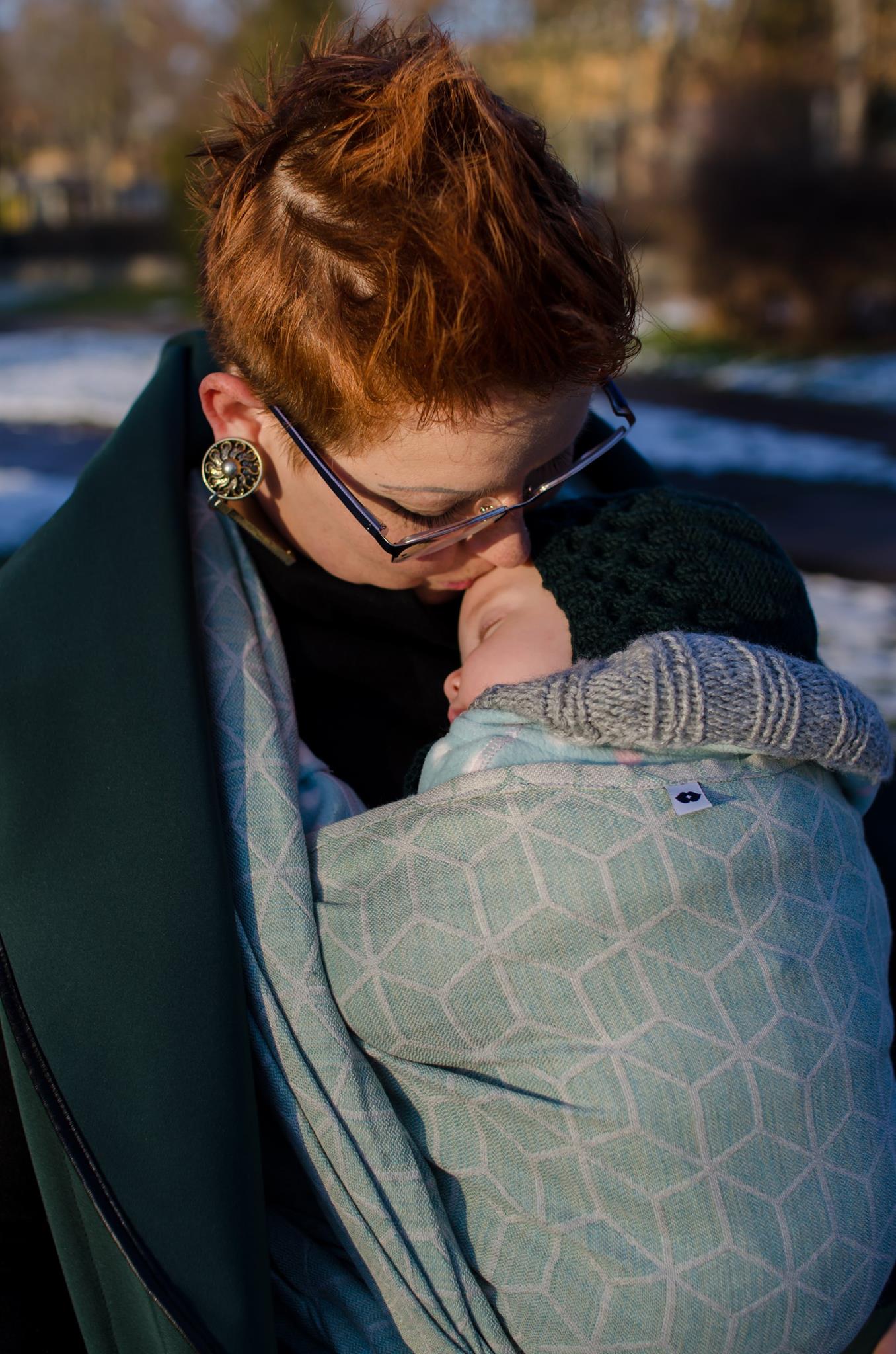 Maisaa Slings Rhombi Embrace Wrap (baby alpaka, linen) Image