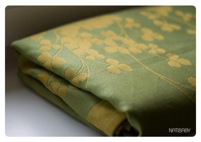 Natibaby Clovers olive/yellow Wrap (linen) Image