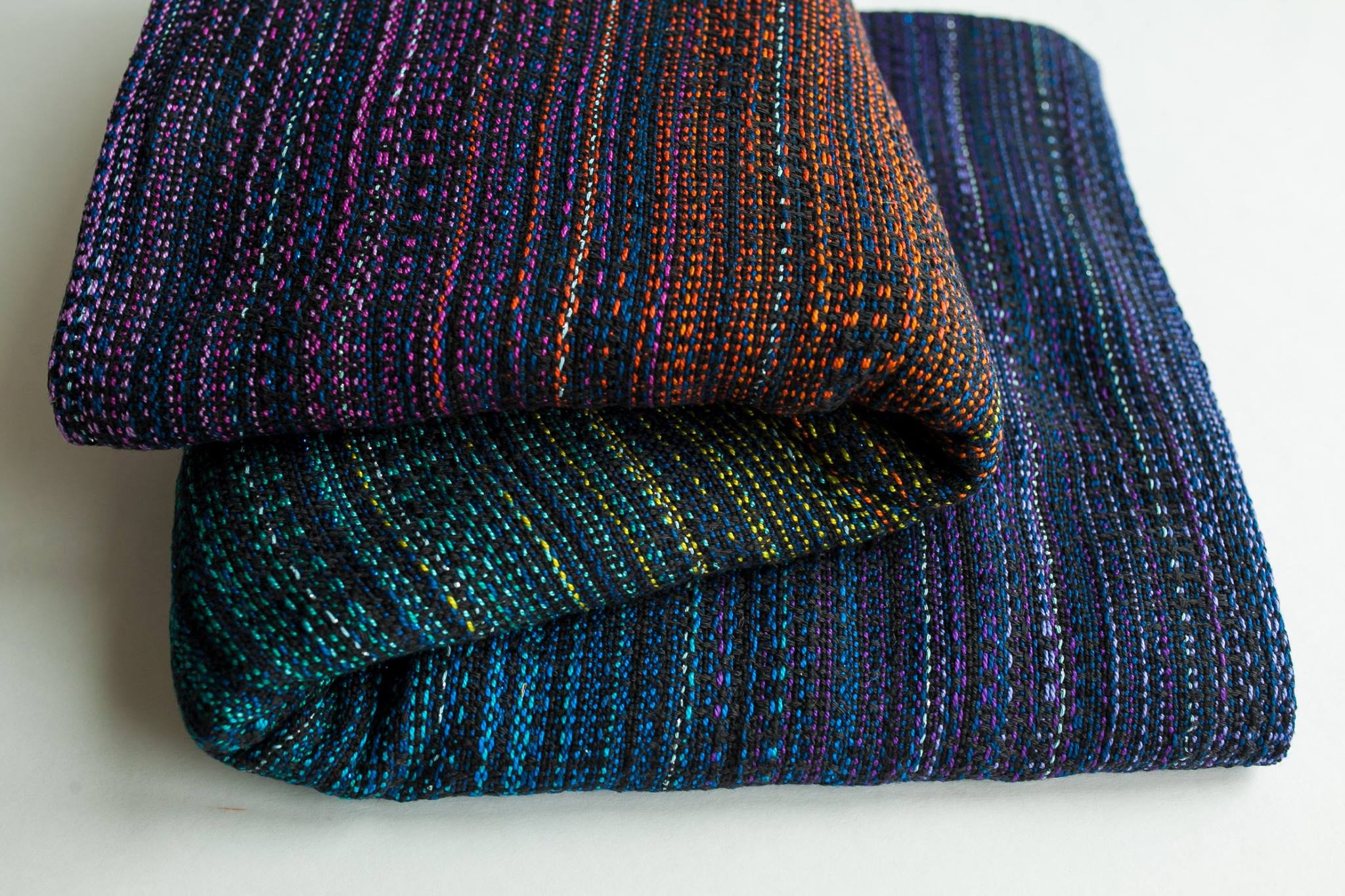 Rainbow cloud crackle weave Night rainbow  Wrap  Image