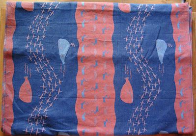 Vatanai Whales Denim Blue Wrap  Image