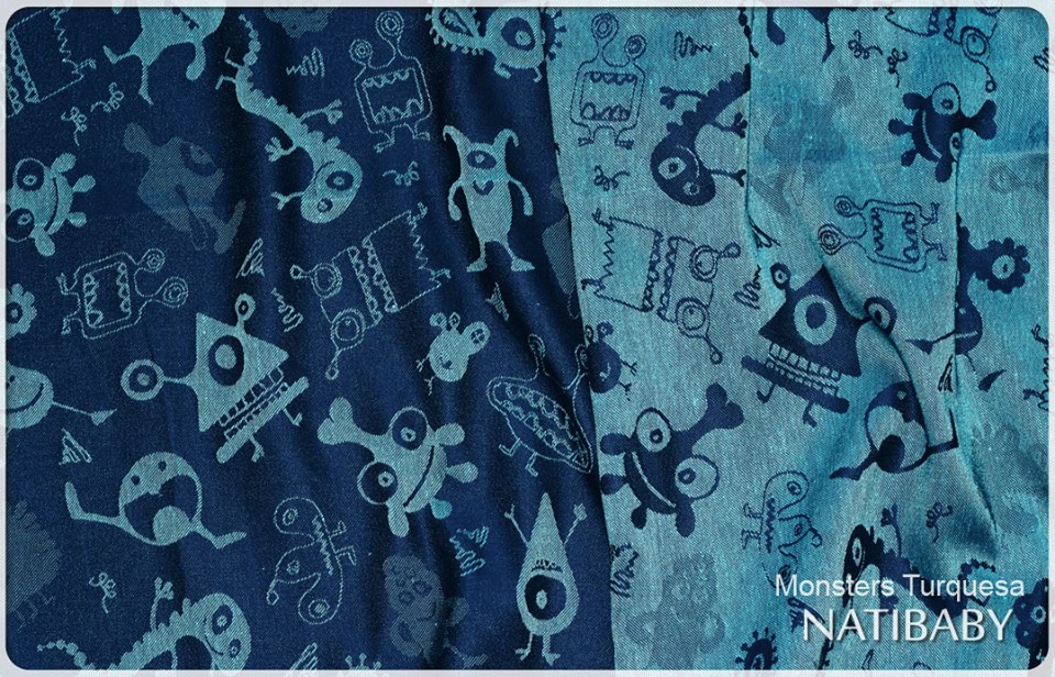 Natibaby MONSTERS TURQUESA Wrap (linen) Image