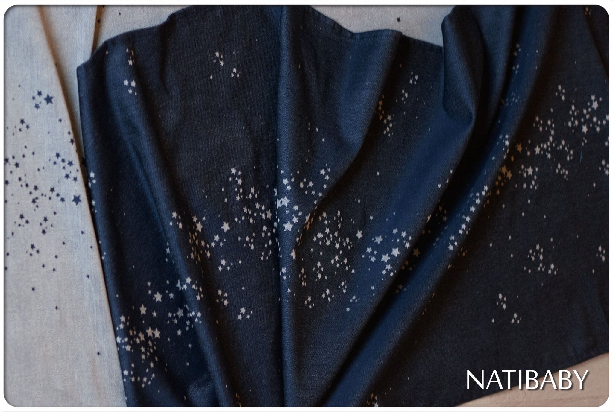 Tragetuch Natibaby Milky Way Milkyway indigo/white (Seide, Leinen) Image