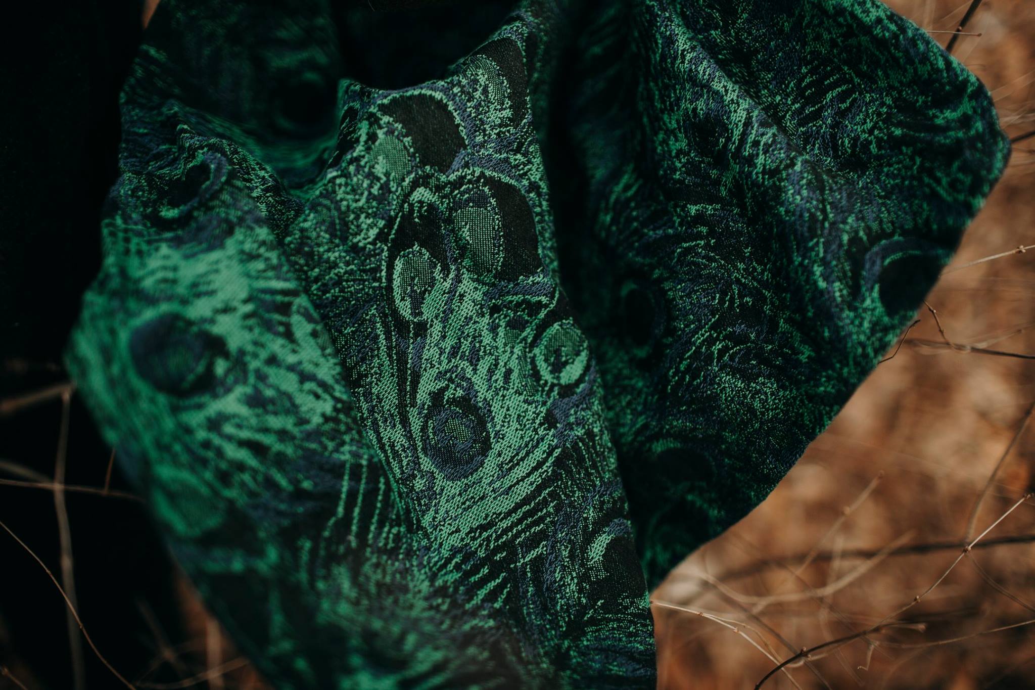 Pellicano Baby Pavo Emerald  Wrap (merino, silk, linen) Image