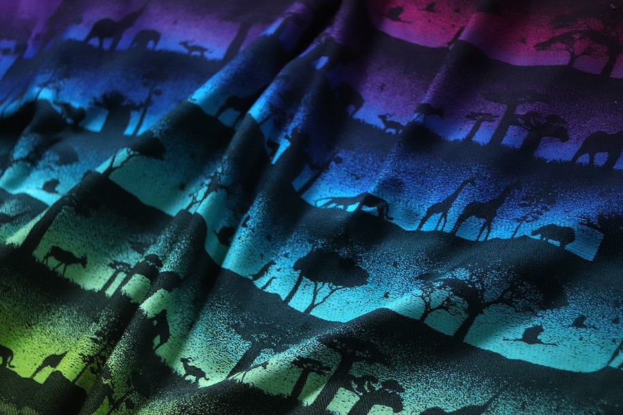 Lolly Wovens AFRICA COLORFUL NIGHT Wrap (linen) Image