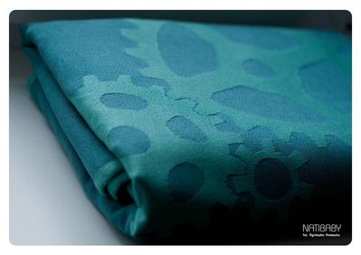 Natibaby Gears turquoise/navy blue Wrap (wool) Image