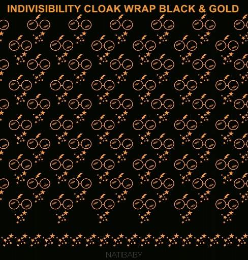 Natibaby  Indivisibility Cloak Wrap Black & Gold Wrap (linen) Image