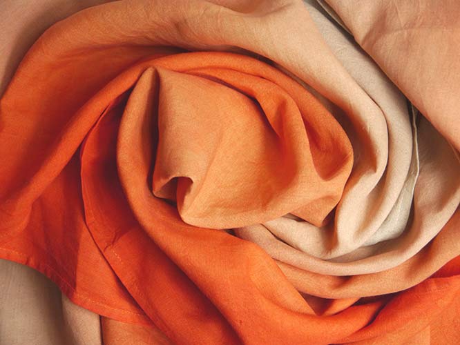 Oscha Gradation Dyed Grad Tangerine Dream Wrap (linen) Image