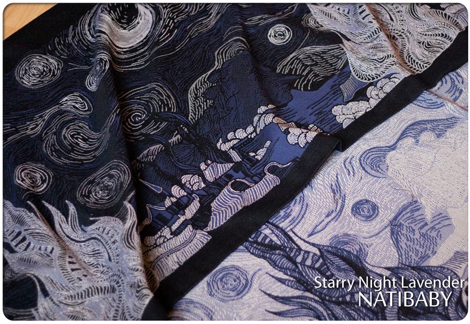 Natibaby STARRY NIGHT LAVENDER Wrap (wool)
