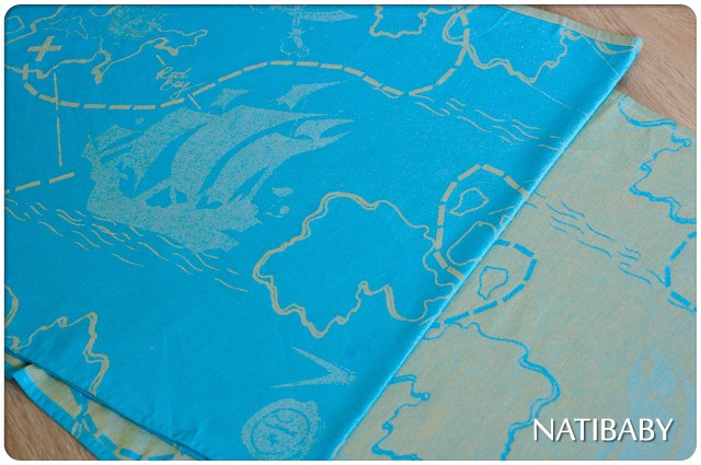 Natibaby Treasure Map Ocean Wrap (bamboo, linen) Image
