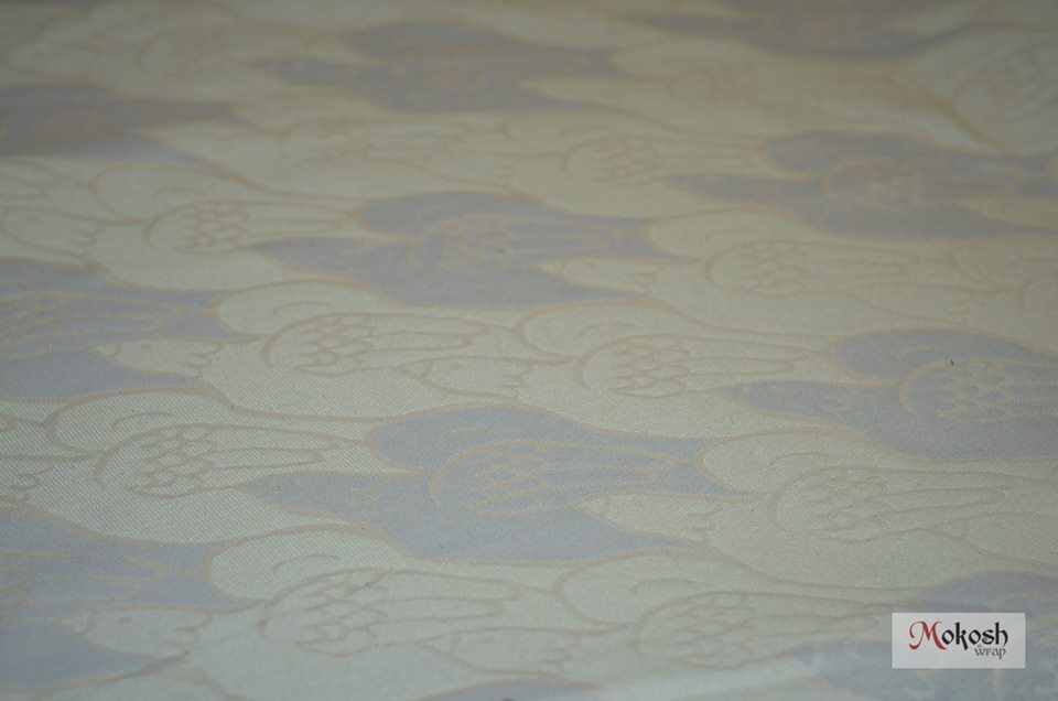 Mokosh-wrap Doves of Peace Snow Maiden Wrap (silk, merino, cashmere) Image