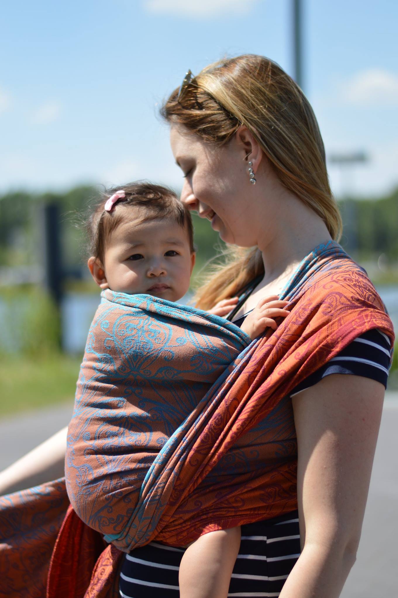 Yaro Slings Elvish Coral Reef Grad Orange Wrap